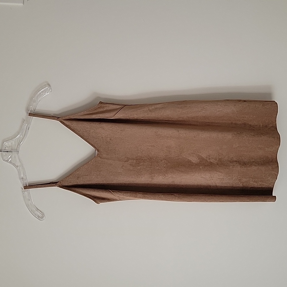 Aritzia Wilfred Free Women's Tan Faux Suede Mini Dress- Size XS